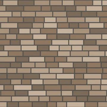 Seamless Brick Wall Texture with Brown and Beige Tones Architectural Backgrou Stock Illustration
