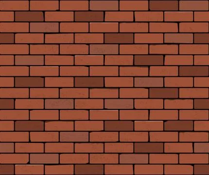 Seamless brick wall. Vector background Stock Illustration