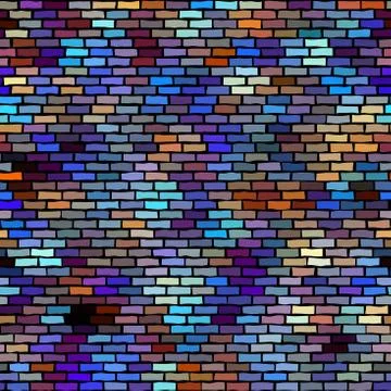 Seamless brick wall. Vector graphic illustration pattern. Stock Illustration