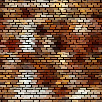 Seamless brick wall. Vector graphic illustration pattern. 스톡 일러스트