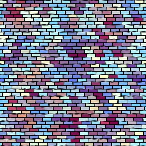 Seamless brick wall. Vector graphic illustration pattern. イラスト素材