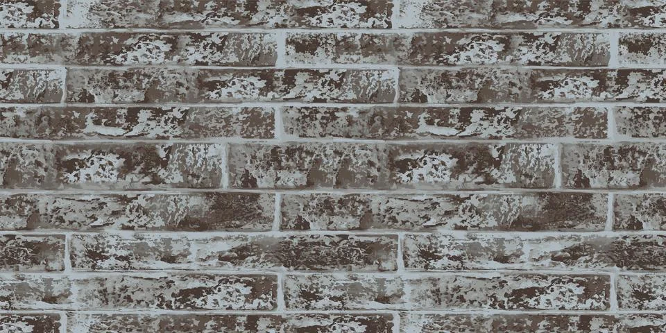 Seamless brickwork texture. Seamless texture of old dirty brick. Vector Stock Illustration