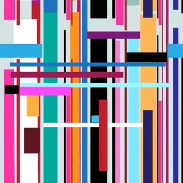 Seamless bright abstract pattern of geometric objects 스톡 일러스트