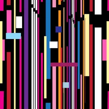 Seamless bright abstract pattern of geometric objects 스톡 일러스트