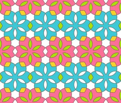 Seamless Bright Abstract Spring Ornament Pattern Illustrazione stock