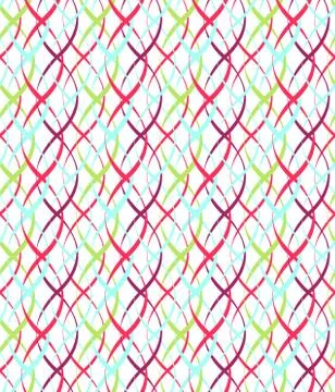 Seamless Bright Abstract Vertical Pigtail Pattern Stock Illustration