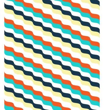 Seamless bright abstract wave pattern Illustrazione stock