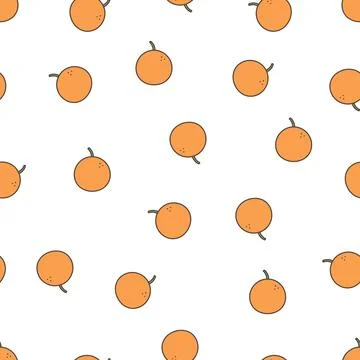 Seamless bright citrus pattern with whole oranges Stock-Illustration