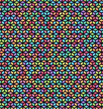 Seamless Bright Cube Pattern Illustrazione stock