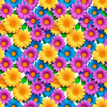 Seamless bright floral pattern Illustrazione stock