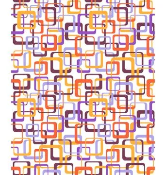 Seamless bright fun abstract pattern with squares isolated on white Illustrazione stock