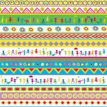 Seamless bright fun abstract pattern for kids 스톡 일러스트