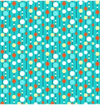 Seamless bright fun abstract vertical pattern with circles Stock Illustration
