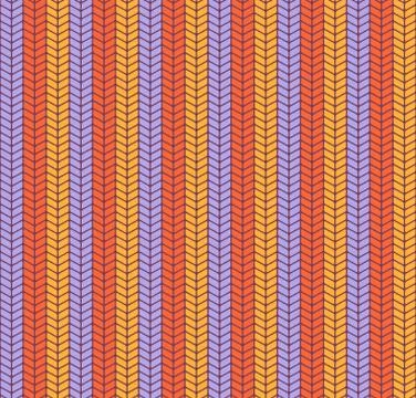 Seamless bright fun abstract vertical knitted pattern isolated on white Stock Illustration
