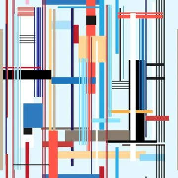 Seamless bright geometric stripes pattern Stock Illustration