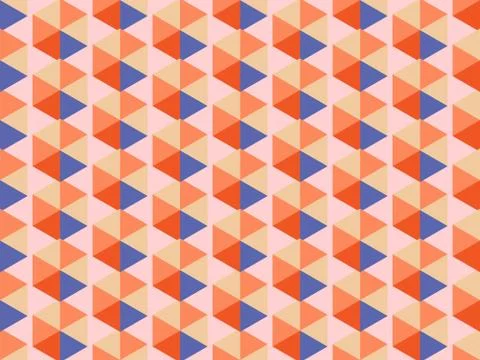 Seamless bright spring pattern with  and   geometry. Stock Illustration