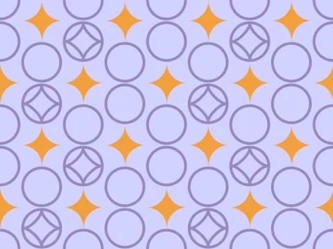 Seamless bright spring pattern with  and  circle. Stock Illustration