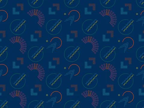 Seamless bright spring pattern with  arrow and   arrow. Illustrazione stock