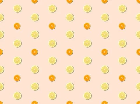 Seamless bright spring pattern with backgrounds and  food. 스톡 일러스트