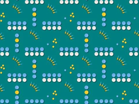 Seamless bright spring pattern with  capsules and   medicine. Illustrazione stock