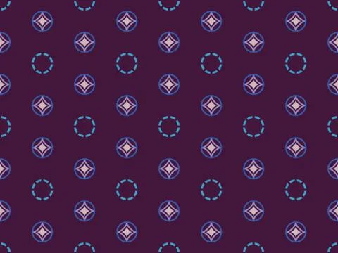 Seamless bright spring pattern with circle and  circle. Stock Illustration