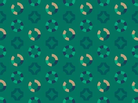 Seamless bright spring pattern with  disc and   lunge. Stock Illustration