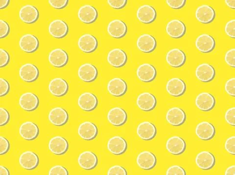 Seamless bright spring pattern with food and  abstract. Stock Illustration