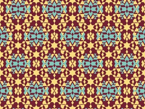 Seamless bright spring pattern with  geometry and  triangle. Stock Illustration