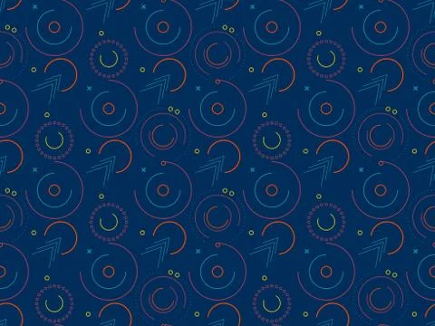 Seamless bright spring pattern with  intersection and   straight lines. Ilustração Stock