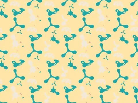Seamless bright spring pattern with  magnification and   virus. Illustrazione stock