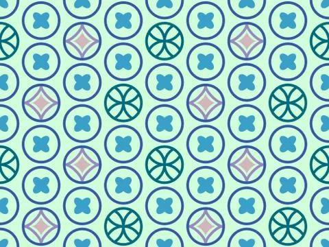 Seamless bright spring pattern with  ornament and   pattern. 스톡 일러스트