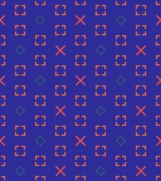 Seamless bright spring pattern with  pattern and   square. 스톡 일러스트