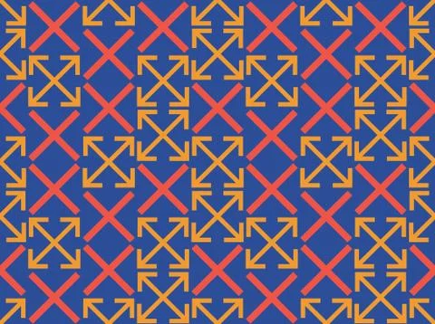 Seamless bright spring pattern with  pattern and   square. 스톡 일러스트