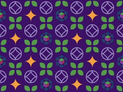 Seamless bright spring pattern with  pattern and  triangle. 스톡 일러스트