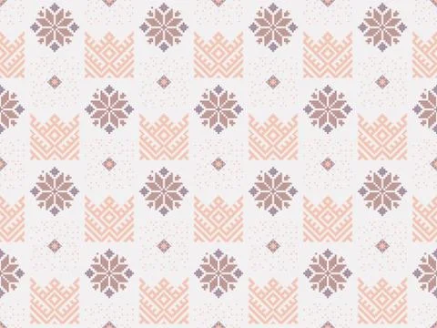 Seamless bright spring pattern with  pattern and   ornament. Stock Illustration