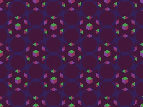 Seamless bright spring pattern with  rhombus and  triangle. Illustrazione stock