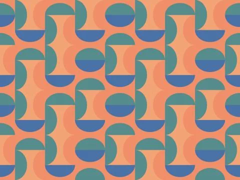 Seamless bright spring pattern with  sector and   diameter. Illustrazione stock