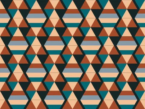 Seamless bright spring pattern with  sector and   polygon. Stock Illustration