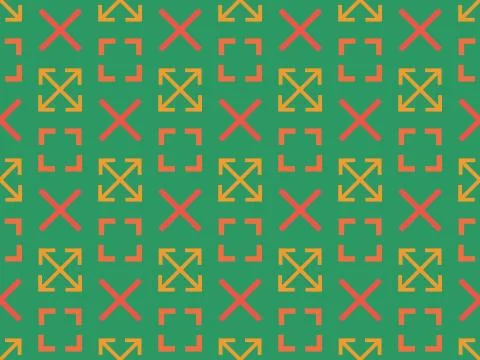 Seamless bright spring pattern with  square and  . 스톡 일러스트