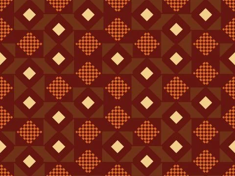 Seamless bright spring pattern with  square and  rhombus. 스톡 일러스트