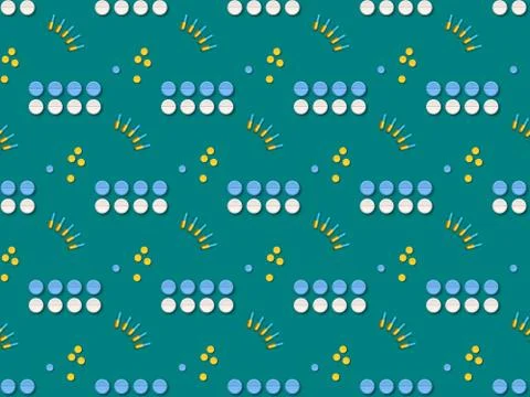 Seamless bright spring pattern with tablets and  tablets. Illustrazione stock