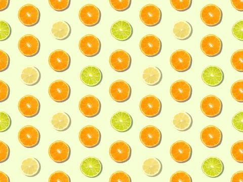 Seamless bright spring pattern with vitamin and  freshness. Stock Illustration