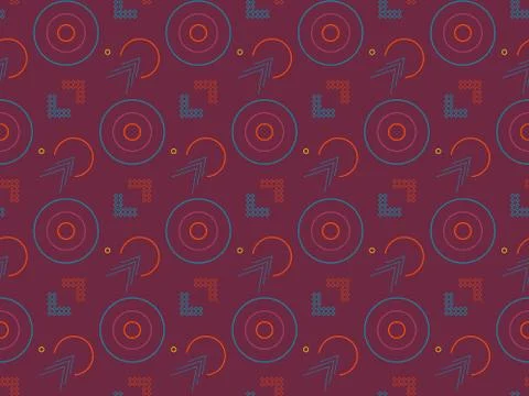 Seamless bright spring pattern with  zigzag and   abstraction. Stock Illustration
