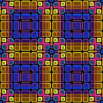 Seamless bright stained glass pattern イラスト素材