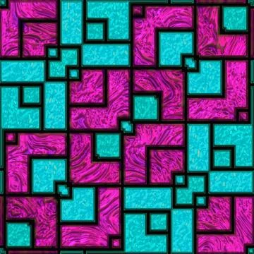 Seamless bright stained glass pattern イラスト素材