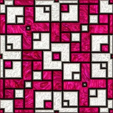 Seamless bright stained glass pattern Illustrazione stock