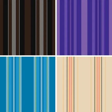 Seamless British-inspired striped pattern pack. Ideal for lumberjack shirts.. Illustrazione stock