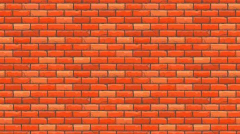 Seamless brown brick pattern isolated wall background. Vector illustration Illustrazione stock