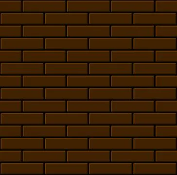 Seamless Brown Brick Wall Background. Vector イラスト素材