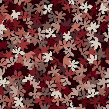 Seamless brown rust colored leaf pattern. Vector vintage autumn texture Illustrazione stock